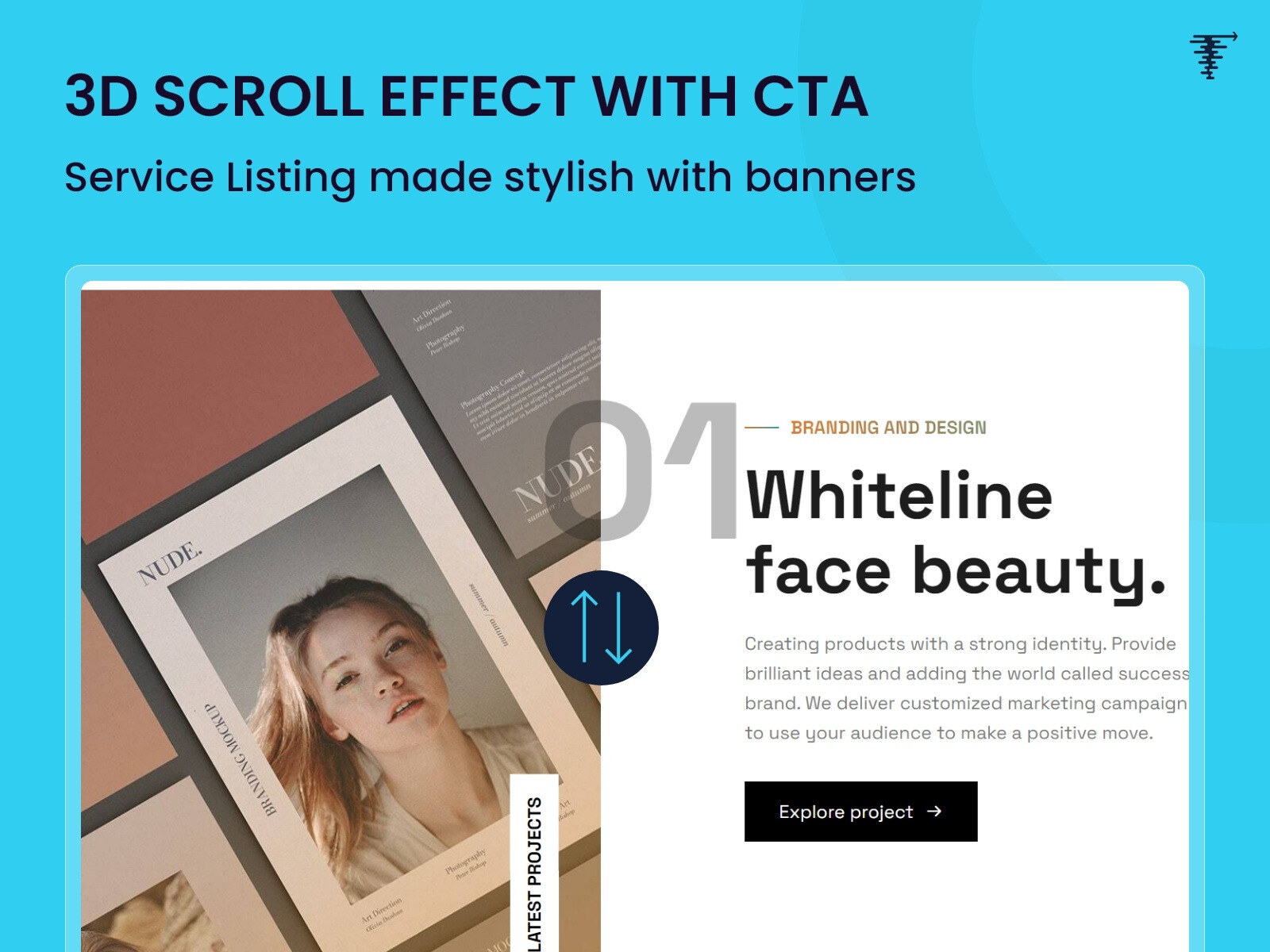 3D Scroll Effect with CTA