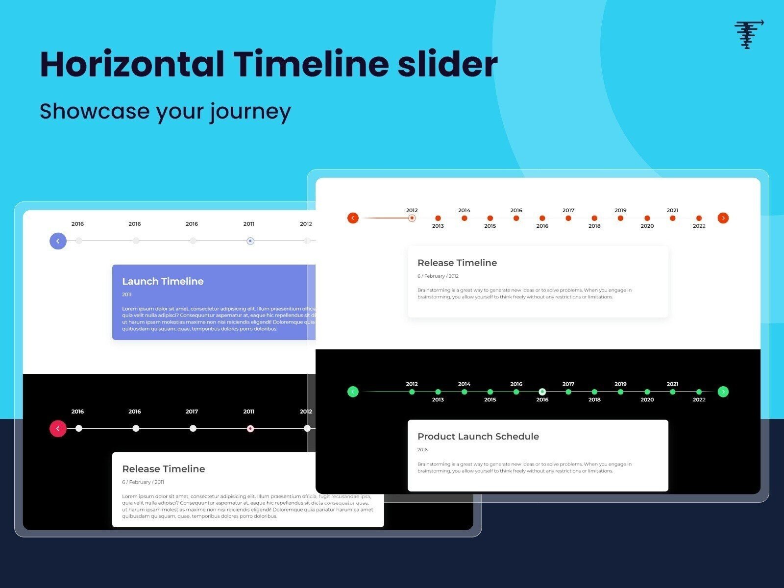 Horizontal Timeline Slider