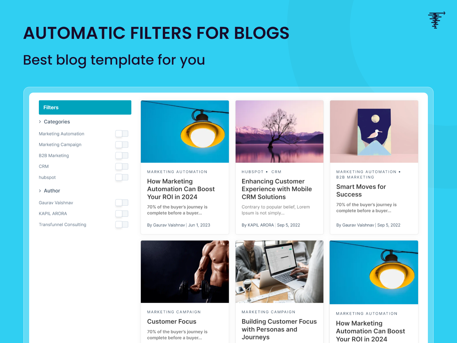 Automatic Filters for Blogs